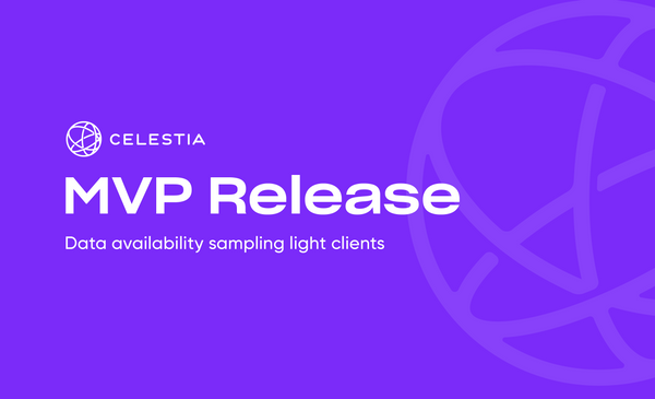 Celestia MVP release: data availability sampling light clients