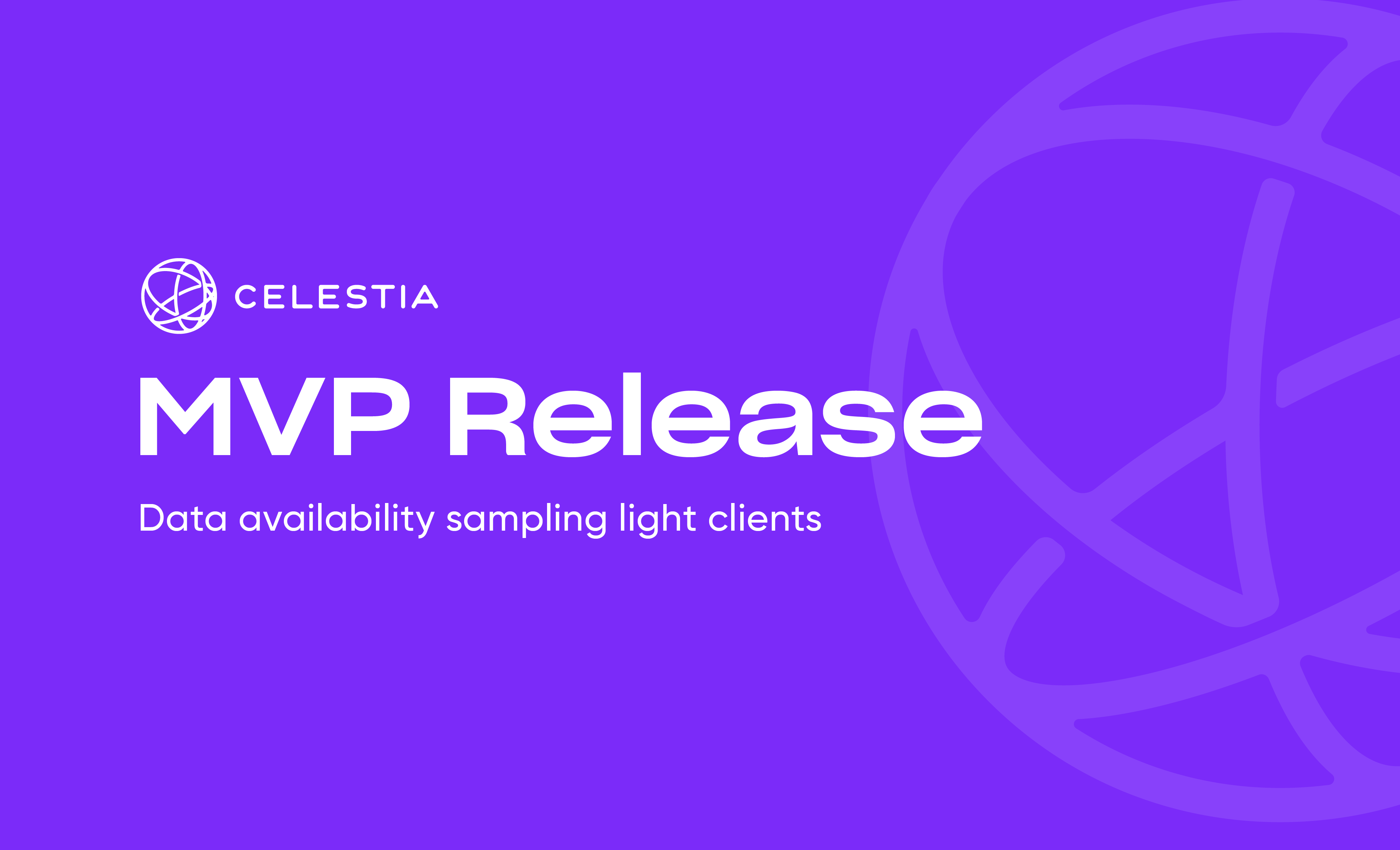 Celestia release: availability sampling light clients